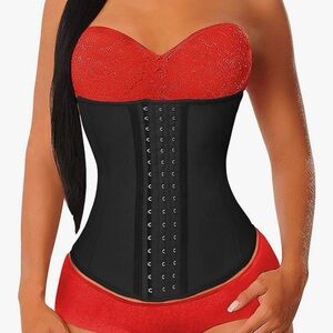 Black Lace Corset Waist Trainer NWT M